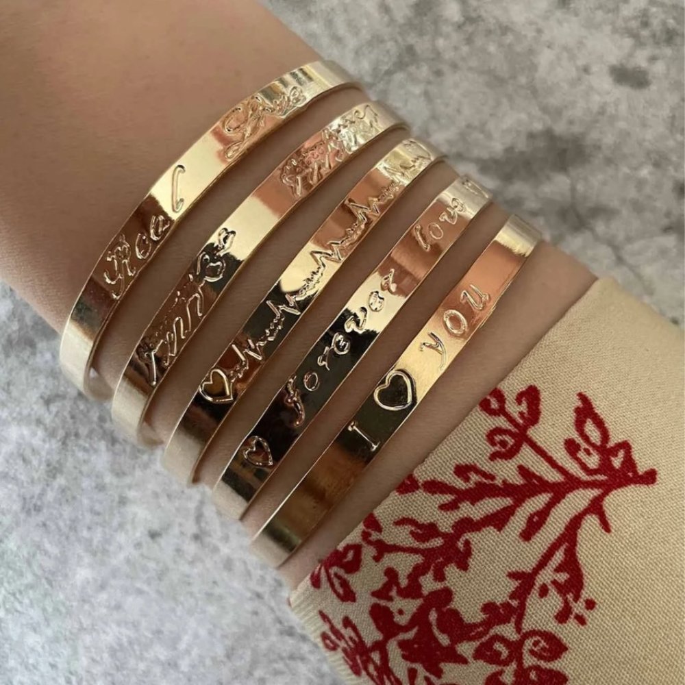 Bracelets 5pcs Cuff Bangle Gold Jewelry New